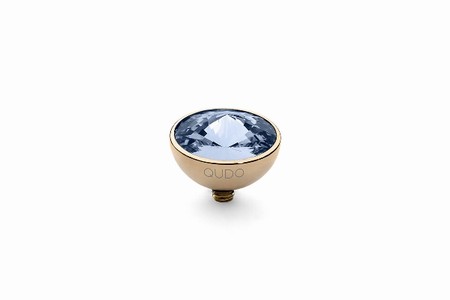 Qudo Gold Topper Bottone 11.5mm - Light Sapphire